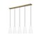 Z-Lite Farrell 5 Light Linear Chandelier, 6in. W x 11in. H, Modern Gold 3043P6-5L-MGLD - alternate 6